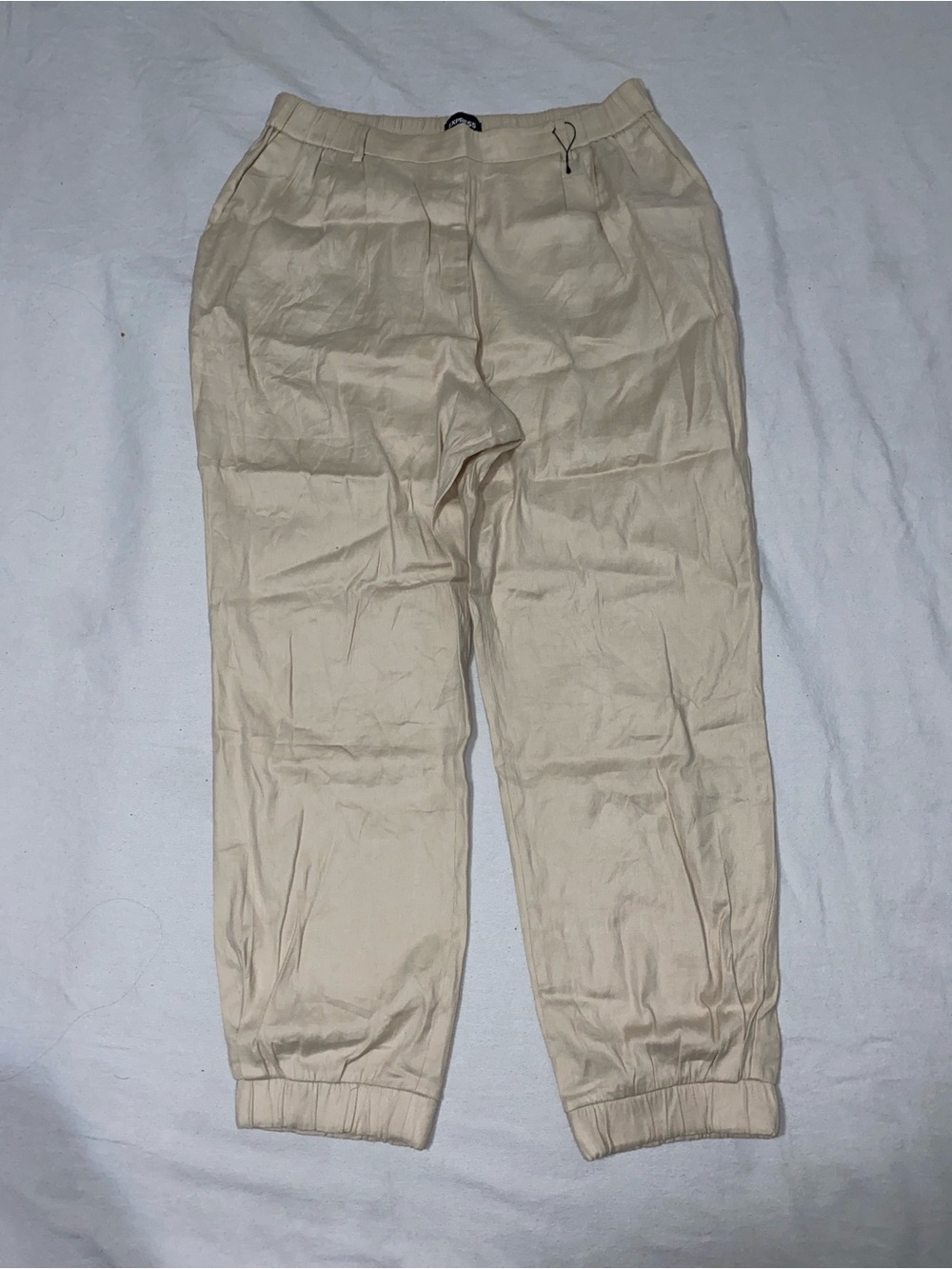Express Men's Cream Drawstring Joggers